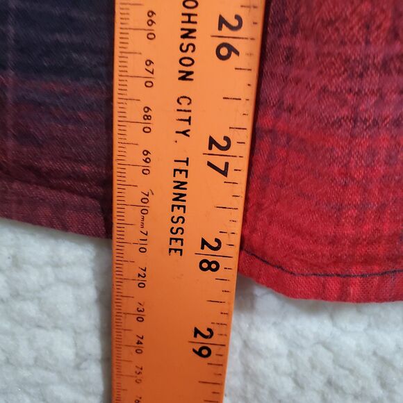 Woolrich Flannel Men’s Sz L Black Red Cotton Flannel Long Sleeves Button Shirt - Picture 13 of 15